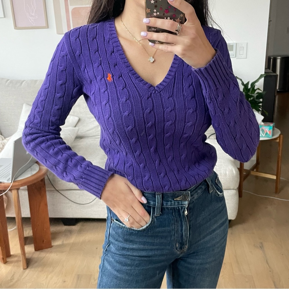 Purple Ralph Lauren sport sweater